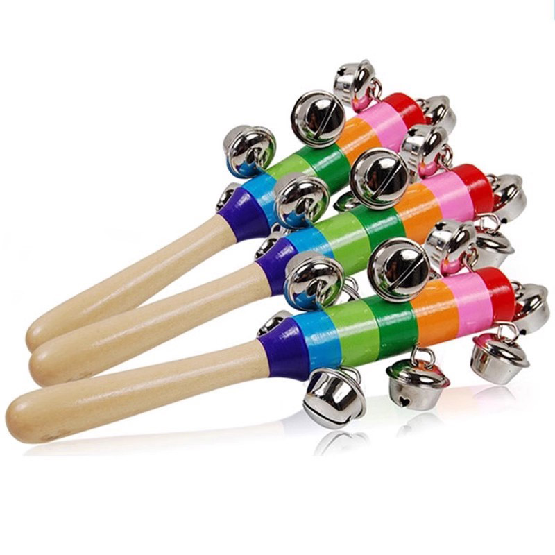 Kids Education Bell - Cascabeles de mano de madera para