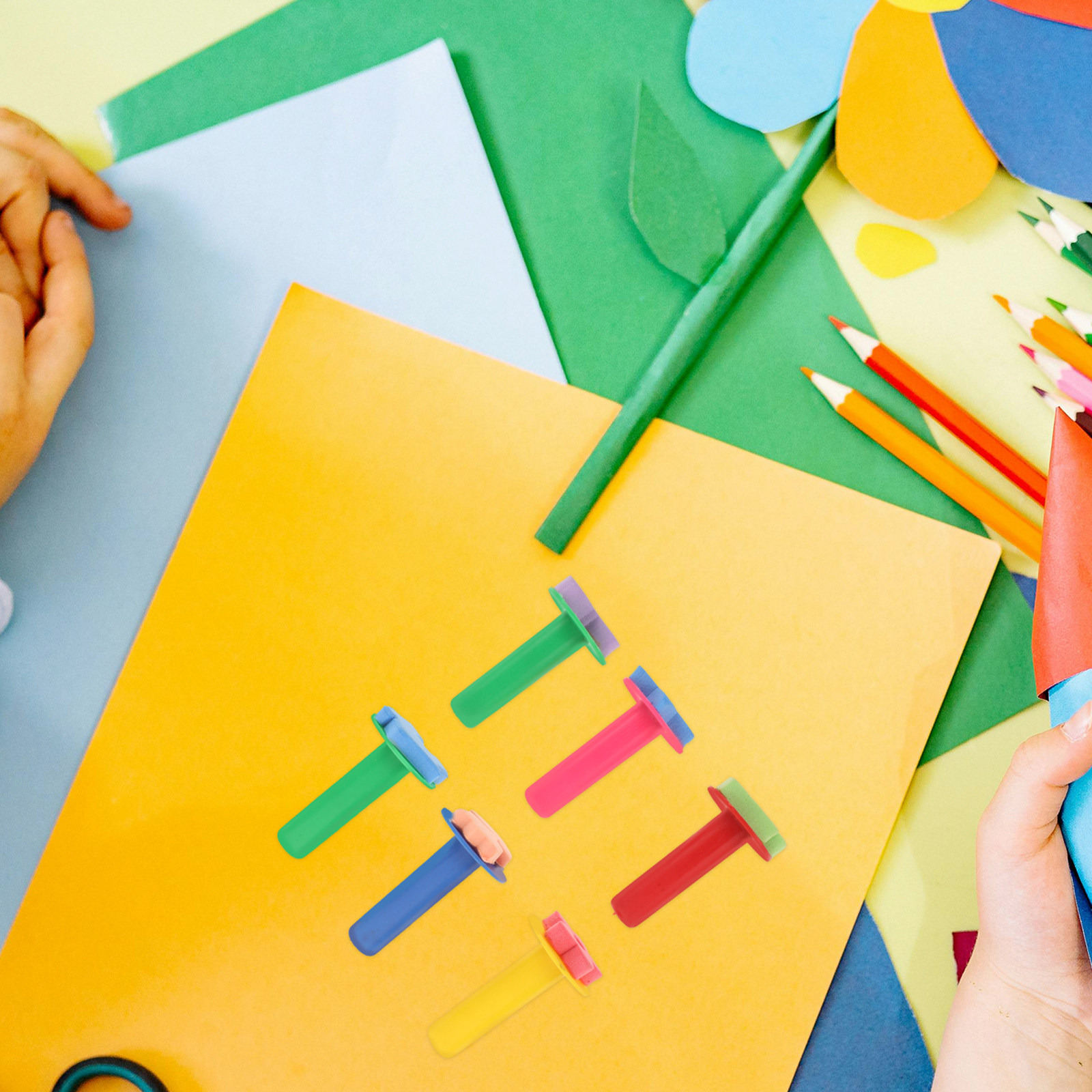 Kids Education Tools - Juego de 6 estampadores de esponja