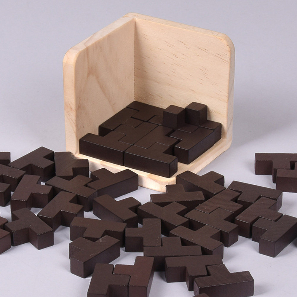 Brain Teaser Cube - Juego de Cubos de Madera Educativos,