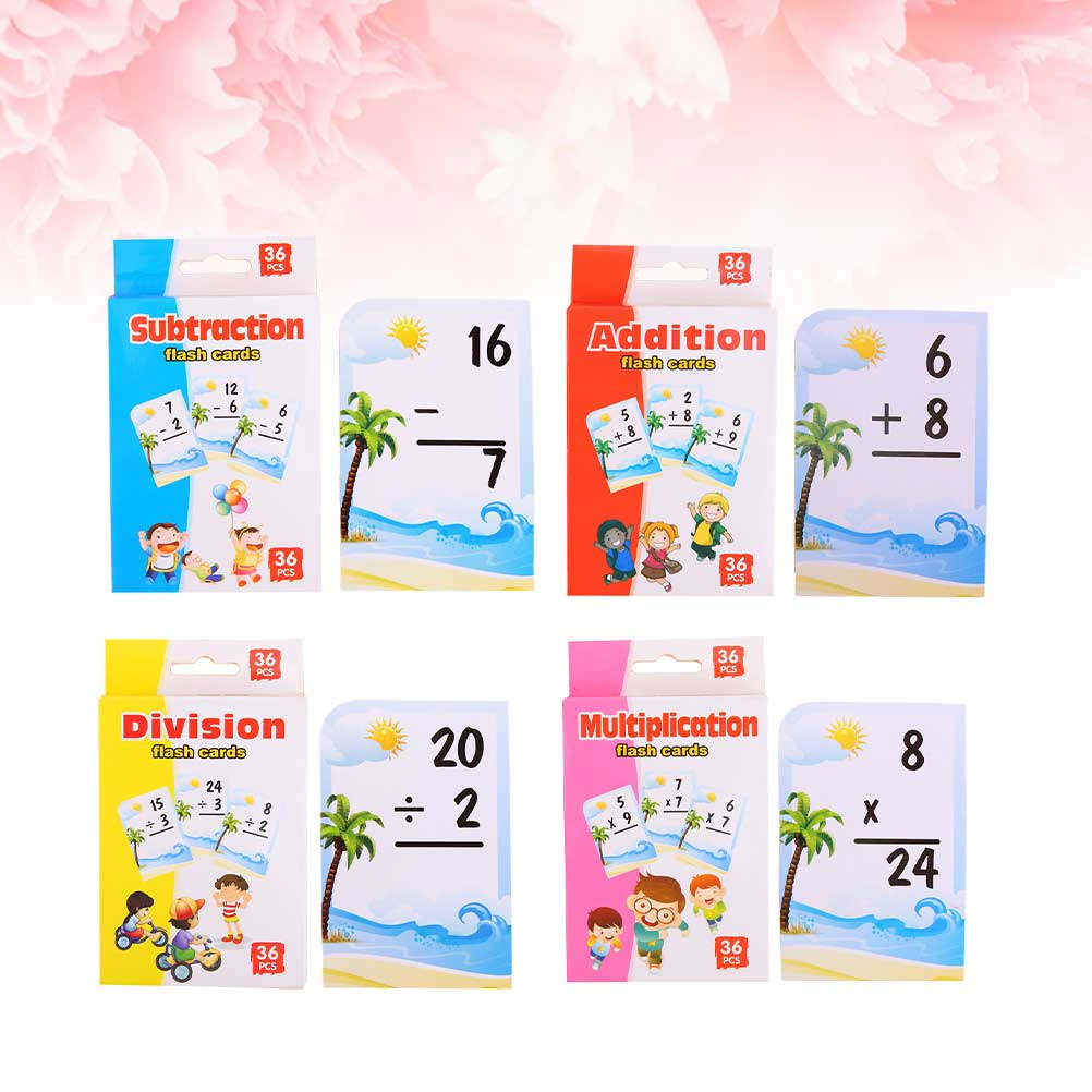 Kids Education Tools - 4 cajas de tarjetas de estudio