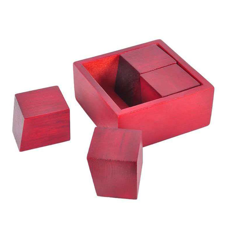 Brain Teaser Cube - Caja de rompecabezas de madera imposible