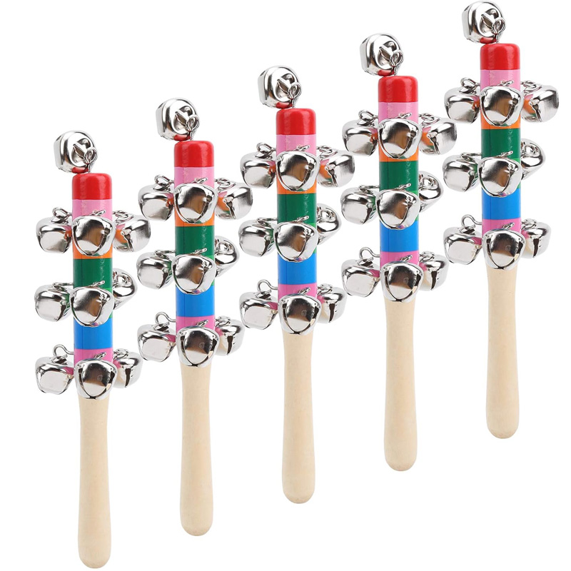 Cascabeles de mano de madera p - Kids Education Bell reseña y precio