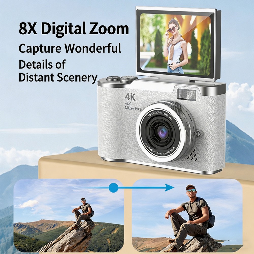 Cámara digital portátil 4K CCD - Kids Education News reseña y precio