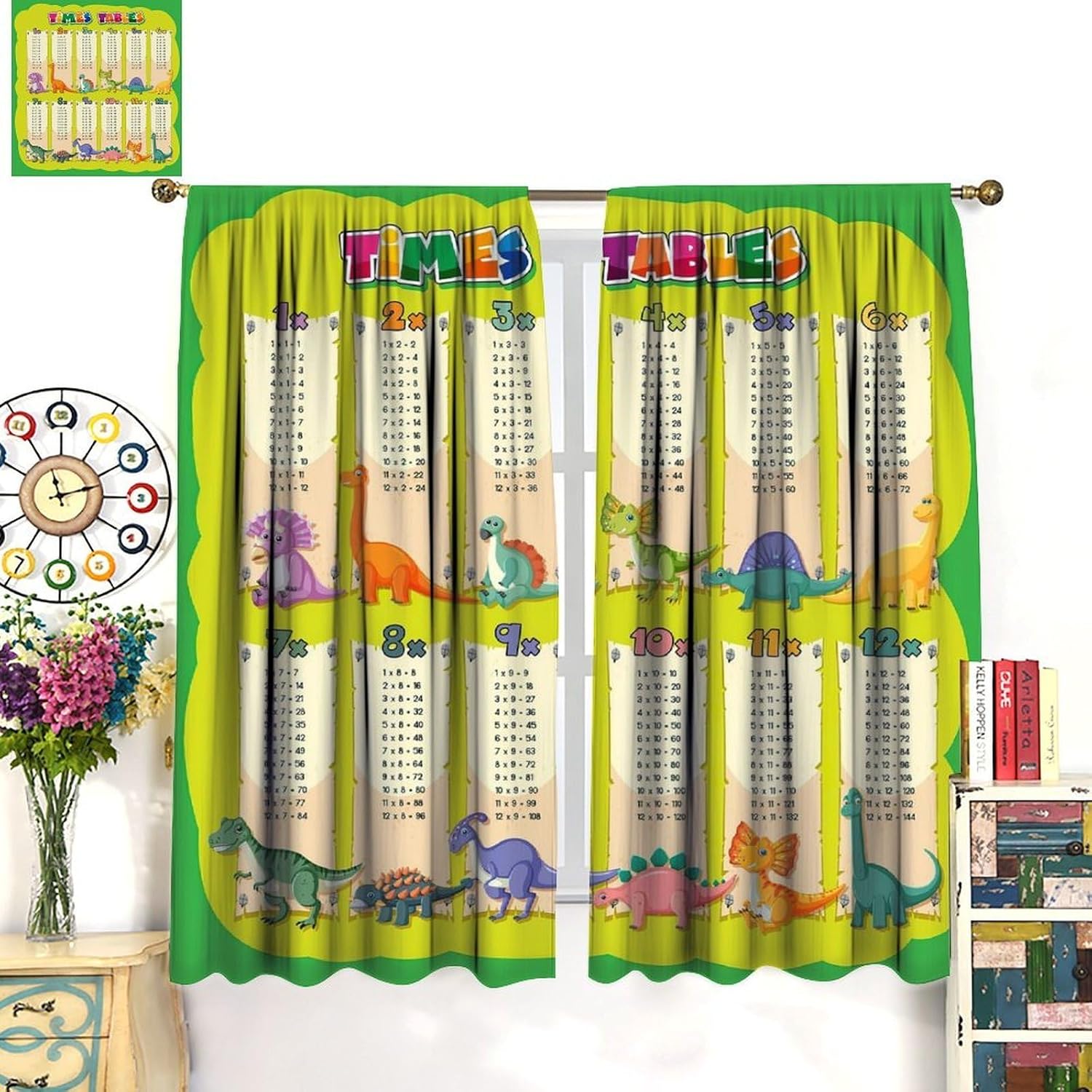 Cortina de la Tabla de Multipl - Kids Education Youtube reseña y precio
