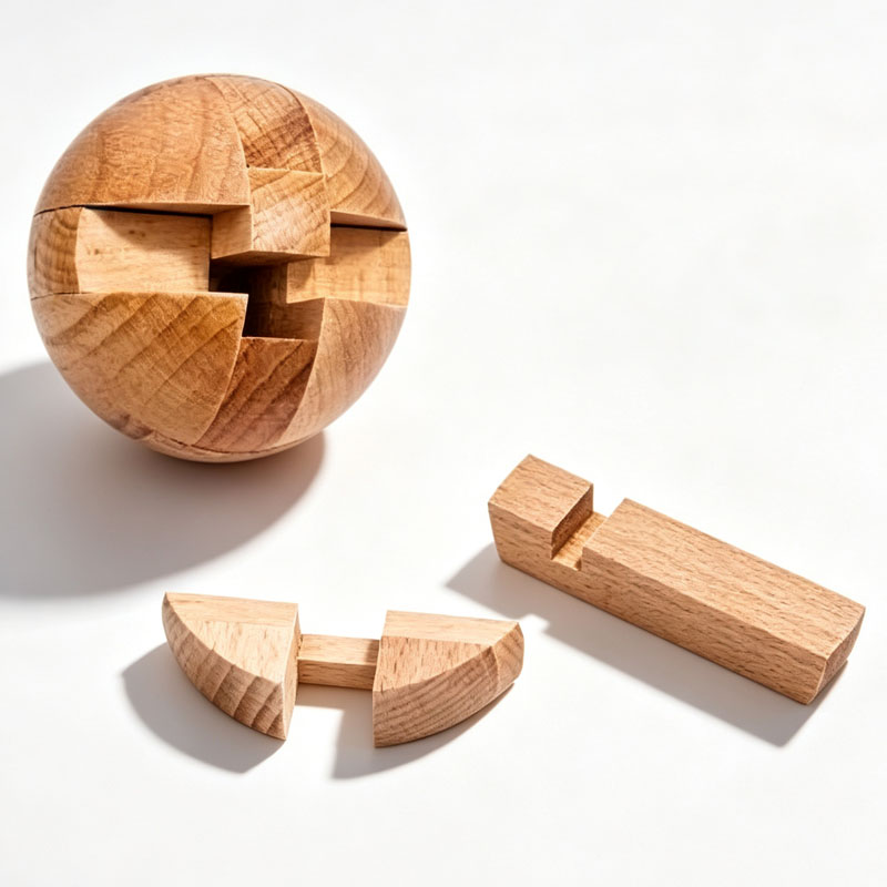 Rompecabezas Clásico de Madera - Brain Teaser Cube reseña y precio