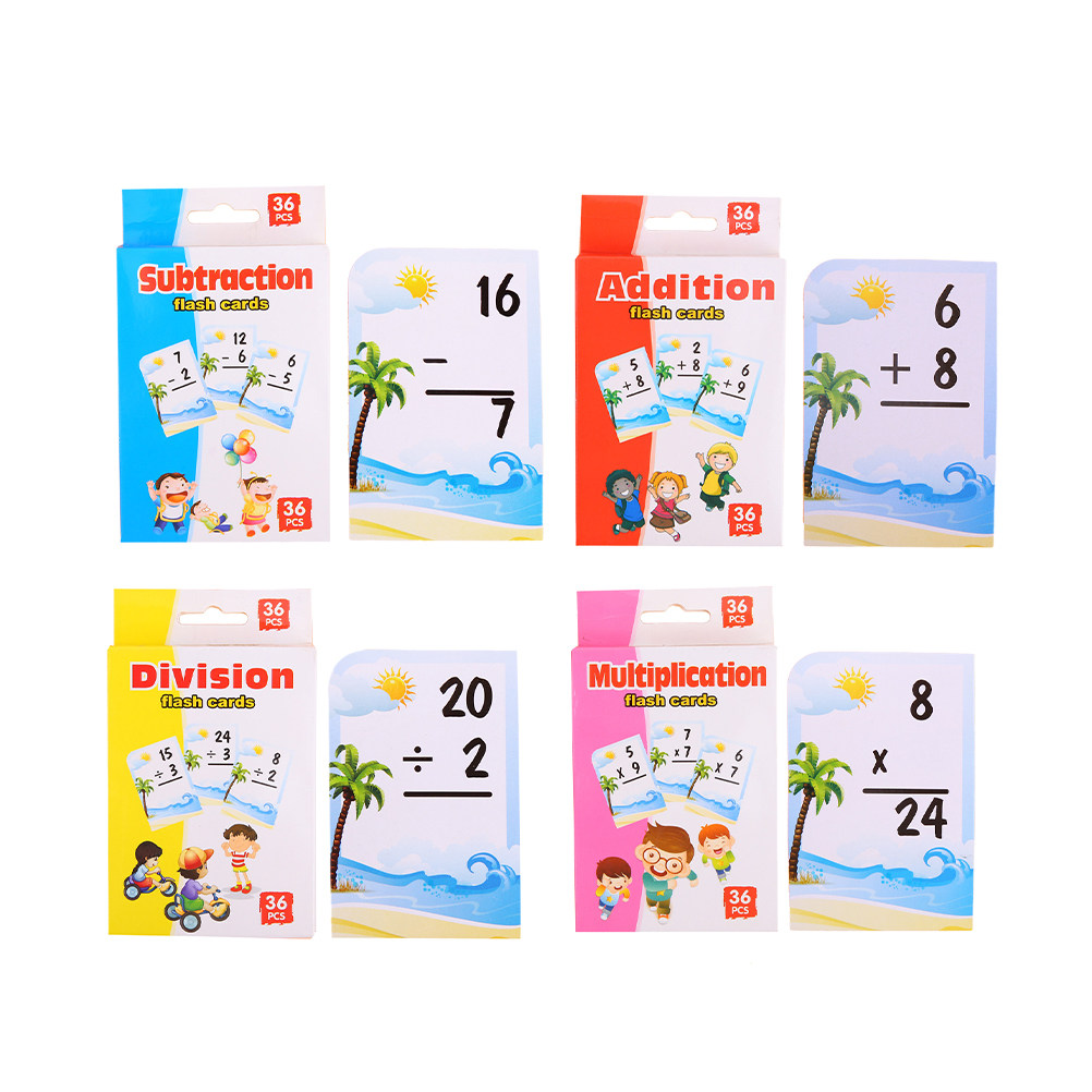 4 cajas de tarjetas de estudio - Kids Education Tools reseña y precio