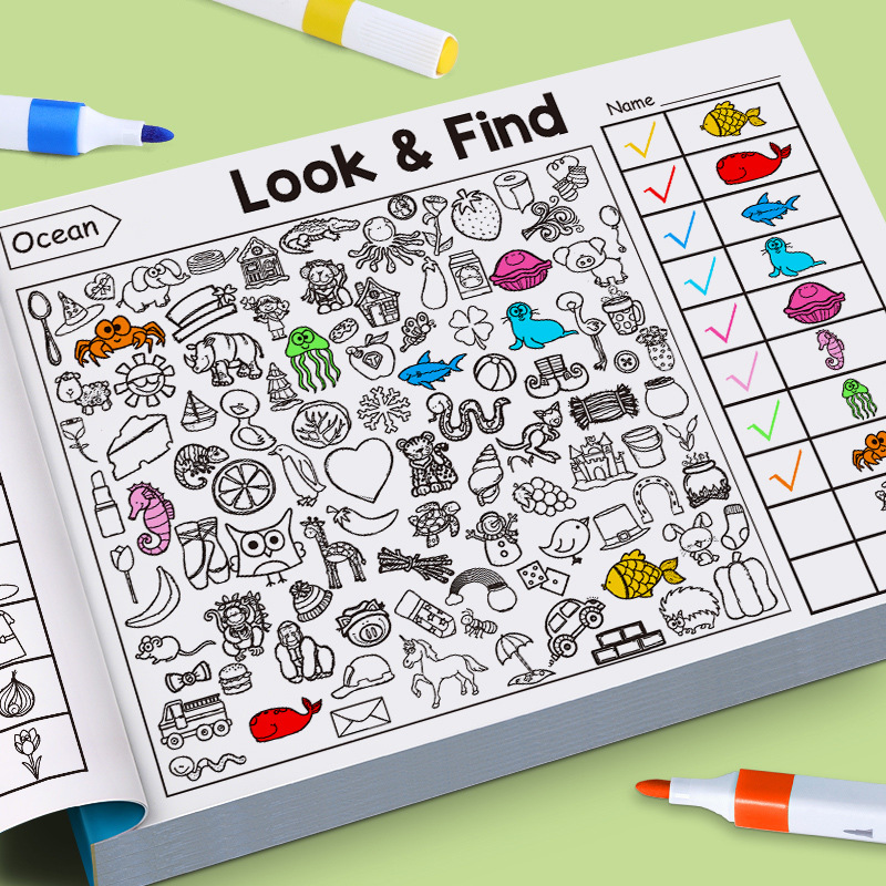 Libro de actividades de búsque - Kids Education Book reseña y precio