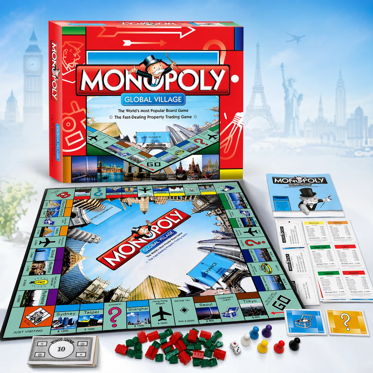 Juego de Mesa MONOPOLY GLOBAL  - Hasbro Game Monopoly reseña y precio